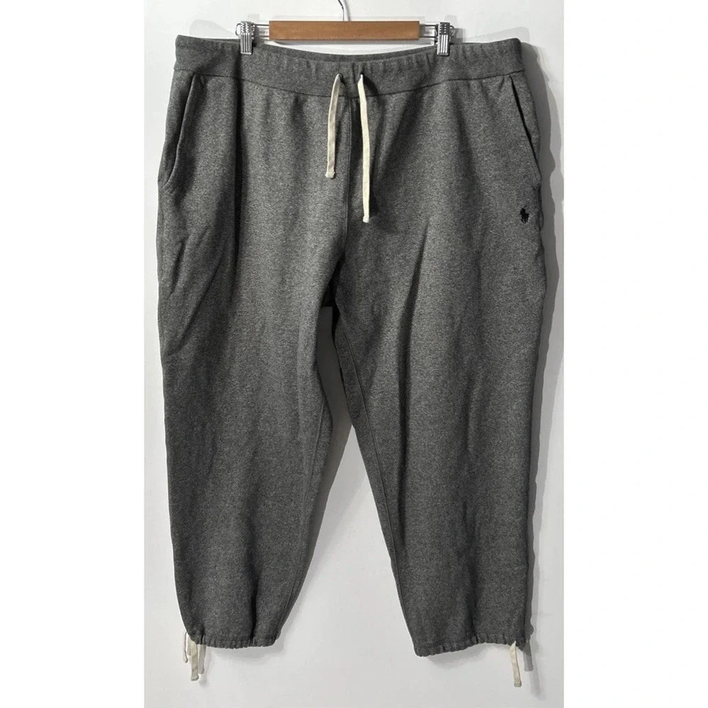 Polo Ralph Lauren Men's Gray Pony Logo Fleece Sweatpants Pants Big Sz 3XB